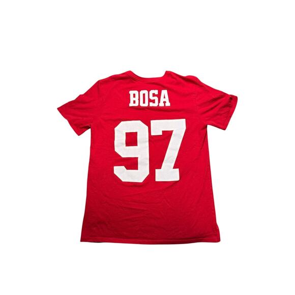 49ers Nick Bosa #97 Nike Dri-Fit Red T-Shirt Men's L Large San Fransisco - Picture 2 of 10